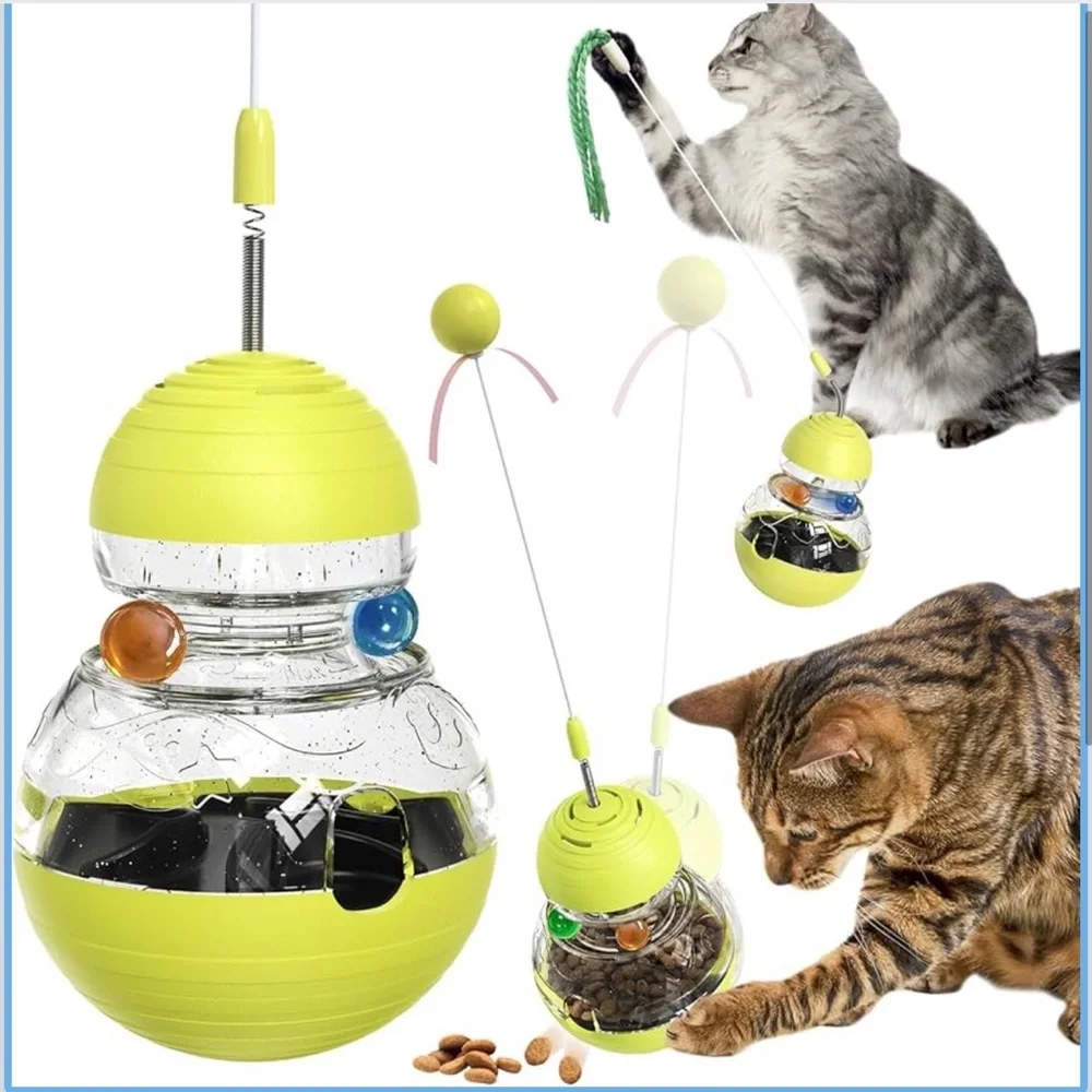 Cat Wobble Treat Dispenser, Brain Game, Mental Stimulation